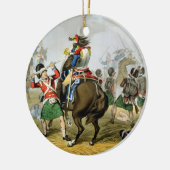 Französische Cuirassiers am Kampf von Waterloo, Keramik Ornament (Links)