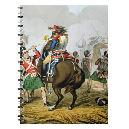 Französische Cuirassiers am Kampf von Waterloo, Notizblock (Vorderseite)