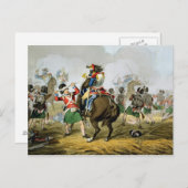 Französische Cuirassiers in der Schlacht von Water Postkarte (Vorne/Hinten)