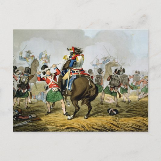 Französische Cuirassiers in der Schlacht von Water Postkarte (Vorderseite)