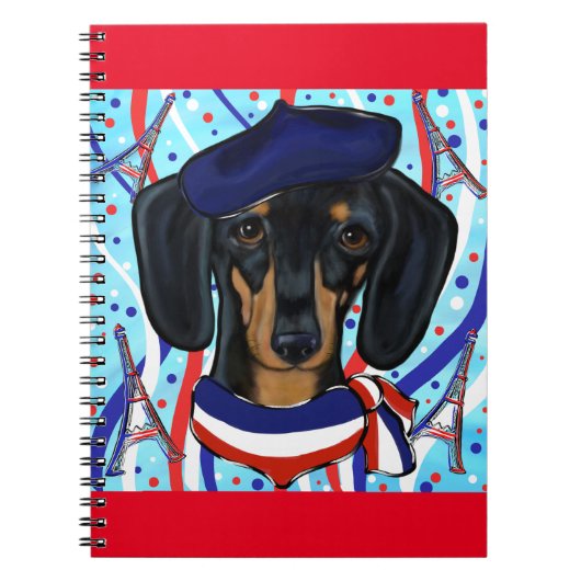 Französische Dackel Notizblock (Vorderseite)