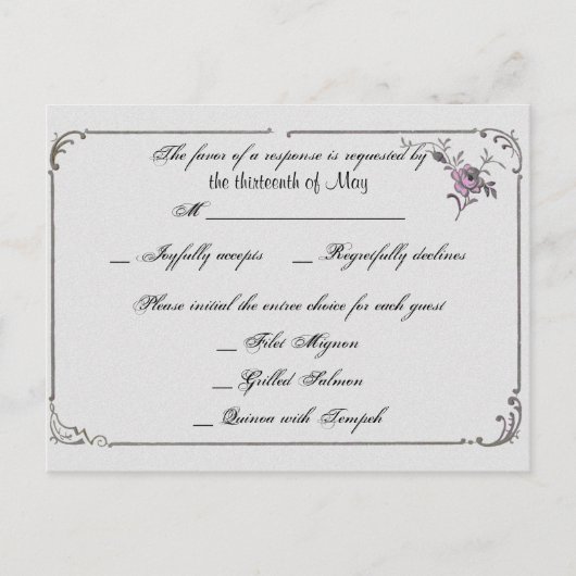 Französische Deko Frame Posh UAWG Postcard Einladungspostkarte (Vorderseite)