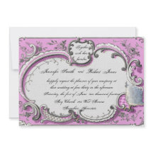 Französische Deko Frame Posh Wedding Einladung