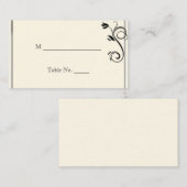 Französische Deko Rose Black Cream Hochzeiten Plat Platzkarte (Vorne/Hinten)