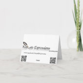 Französische Deko Rose Black Cream Wedding Vielen Dankeskarte (Rückseite)