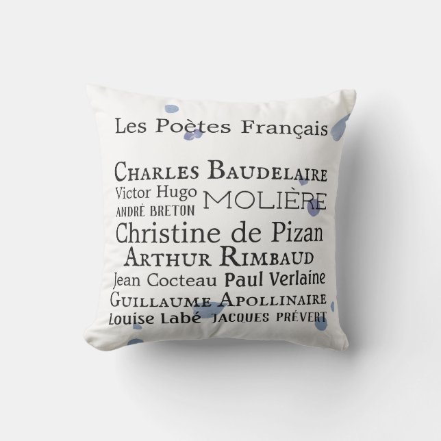 Französische Dichter im Freien Kissen (Vorderseite)