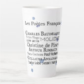 Französische Dichter Latte Tasse (Vorderseite)