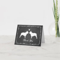 Französische die Wedding Bulldoggen-Silhouetten