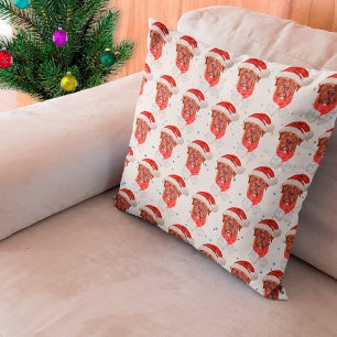 Französische Dogge Hunderasse Weihnachten Kissen
