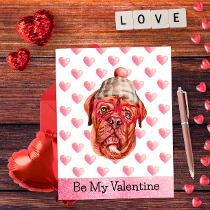 Französische Dogge Sei mein Valentinstag-Hund Vale Feiertagspostkarte