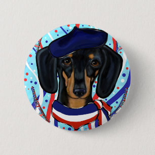 Französische Doxie Button