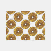 Französische Drehung Donut Pastry Doughnut Frühstü Fleecedecke (Vorderseite (Horizontal))