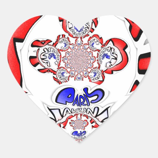 Französische Drehung Hakuna Matata: Einzigartiger Herz-Aufkleber (Vorderseite)