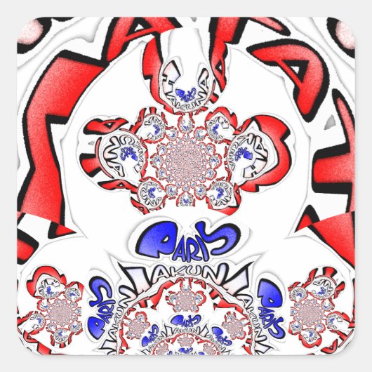 Französische Drehung Hakuna Matata: Einzigartiger  Quadratischer Aufkleber (Vorderseite)