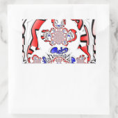 Französische Drehung Hakuna Matata: Einzigartiger Rechteckiger Aufkleber (Tasche)