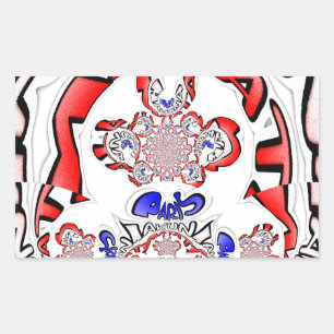 Französische Drehung Hakuna Matata: Einzigartiger  Rechteckiger Aufkleber