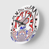 Französische Drehung Hakuna Matata: Einzigartiger Runde Wanduhr (Winkel)