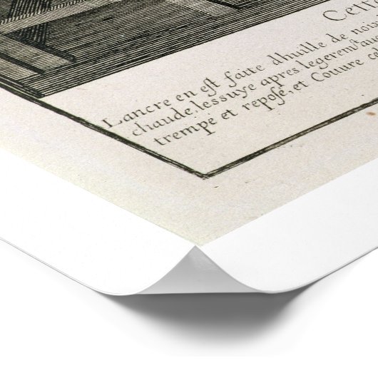 Französische Druckerpresse, 1642 (Gravur) Poster (Ecke)