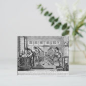 Französische Druckerpresse, 1642 Postkarte (Stehend Vorderseite)