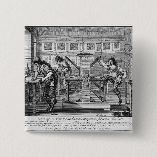 Französische Druckmaschine, 1642 Button (Vorderseite)