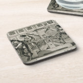 Französische Druckmaschine, 1642 (Stich) Untersetzer (Linke Seite)