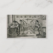 Französische Druckmaschine, 1642 (Stich) Visitenkarte (Rückseite)