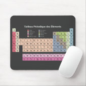 Französische dunkle Periodische Tabelle der Elemen Mousepad (Mit Mouse)