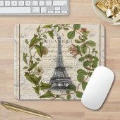 Französische Efeu-Blätter (Paris eiffel) Mousepad