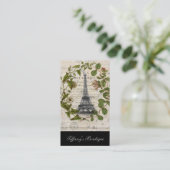 Französische Efeu-Blätter (Paris eiffel) Visitenkarte (Stehend Vorderseite)