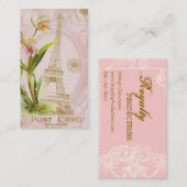 Französische Eiffelturm-Antiken-Art-Visitenkarten Visitenkarte (Vorne/Hinten)