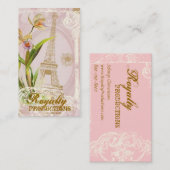 Französische Eiffelturm-Antiken-Art-Visitenkarten Visitenkarte (Vorne/Hinten)