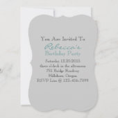 Französische eiffurmturmparis Geburtstagsparty Einladung (Rückseite)