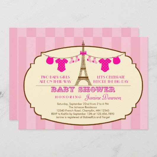 Französische Einladung (Vorne/Hinten)