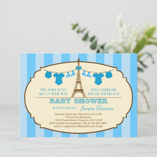 Französische Einladung (Stehend Vorderseite)