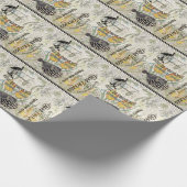 Französische Eintagsfliege-Kunst Nouveau Geschenkpapier (Ecke)