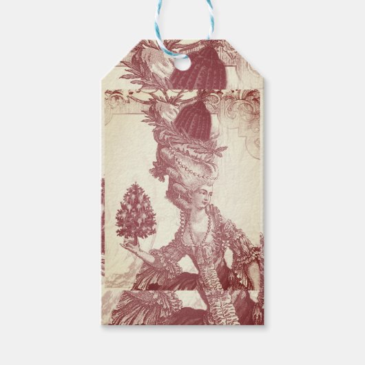 Französische Eleganz Marie Antoinette Joyeux Weihn Geschenkanhänger (Vorderseite)