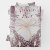 Französische Eleganz Marie Antoinette Joyeux Weihn Geschenkpapier Set (Beispiel)