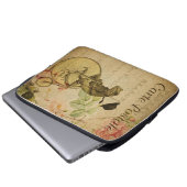 Französische Ephemera Postcard Frog Riding Bicycle Laptopschutzhülle (Vorne Knopf)