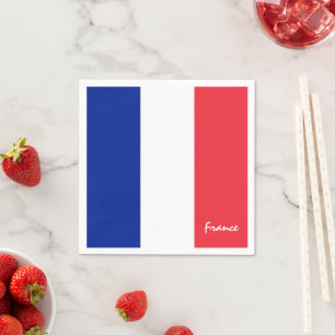 Französische Fahne und französisches Party / Sport Serviette