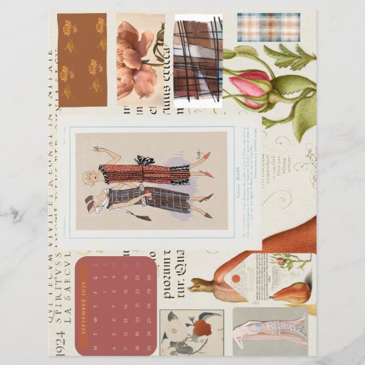 Französische Fashion Plate Calendar Stationery der (Vorderseite)