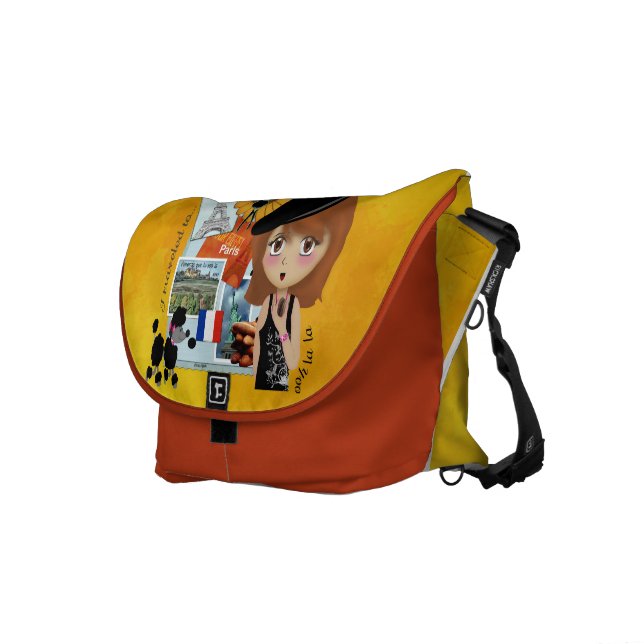 Französische Feiertags-Rickshaw-Bote-Tasche Kuriertasche (Vorderseite rechts)