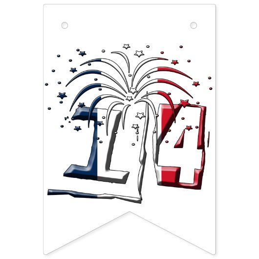 Französische Flagge 14 Juli Quatorze Juillet Basti (Zweite Fahne)