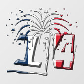 Französische Flagge 14 Juli Quatorze Juillet Basti Fensteraufkleber (Blatt)