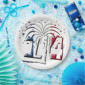 Französische Flagge 14 Juli Quatorze Juillet Basti Pappteller (Party)