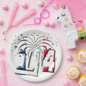 Französische Flagge 14 Juli Quatorze Juillet Basti Pappteller (Party)