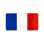 Französische Flagge Adressaufkleber (Vorne)