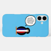 Französische Flagge als Rednerin von Frau Penguin Case-Mate iPhone Hülle (Rückseite (Horizontal))