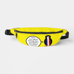 Französische Flagge als Vortragende Frau Penguin P Bauchtasche