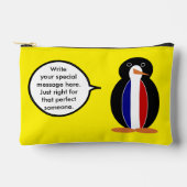 Französische Flagge als Vortragende Frau Penguin P Zubehörtasche (Vorderseite)
