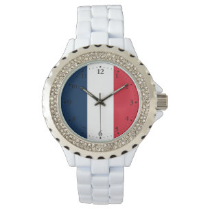 Französische Flagge Armbanduhr